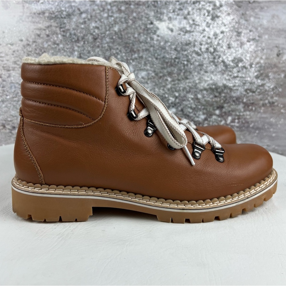 539iuoa Montelliana  MERIBEL Brown Leather Ankle Boots with Laces 41/11